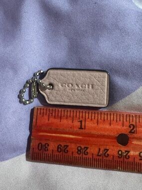 COACH Pink Leather Mini Hangtag